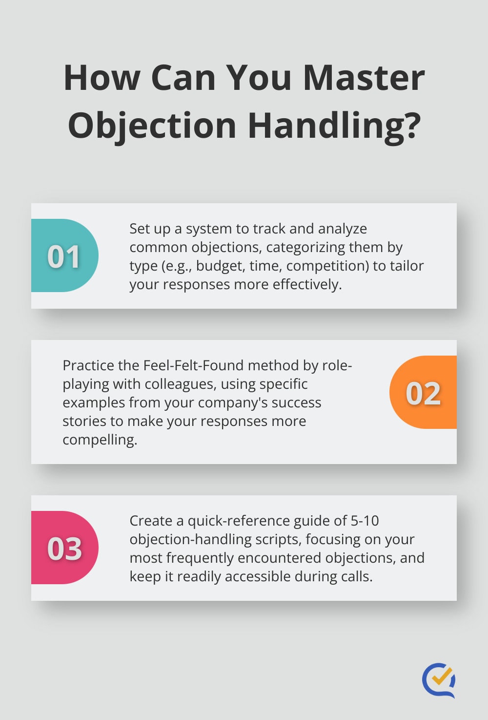 Infographic: How Can You Master Objection Handling? - cold call objection handling