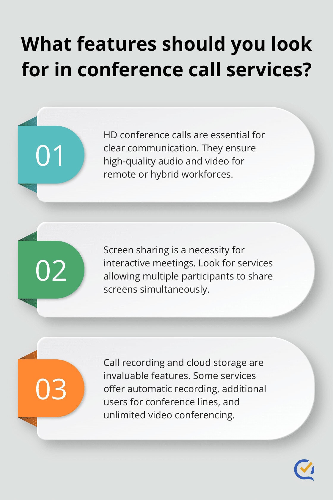 Infographic: What features should you look for in conference call services? - conference call services for small business